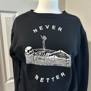 Black Graphic Men's Sweater
